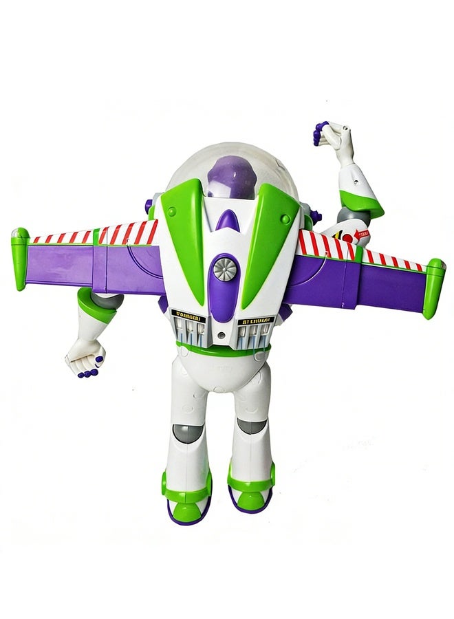 Space Ranger Action Figure for Boys, Cartoon Hero Character Model Collectible Figure, Poseable Action Figure Toy for Kids Birthday Gift ﻿