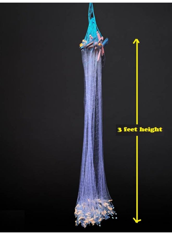 Das Departmental Store Das Departmental Store 2 Finger Pass Hole, 40 Feet Long Nylon (Fashi Jaal) Fishing Net  (Blue)  - Image 1