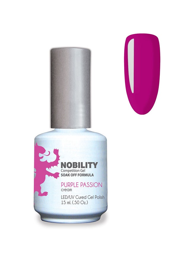 Lechat Gel Nail Polish 15 ml, Long Lasting, Chip Resistant, Requires Drying Under UV Led Lamp Purple Passion Nbgp54