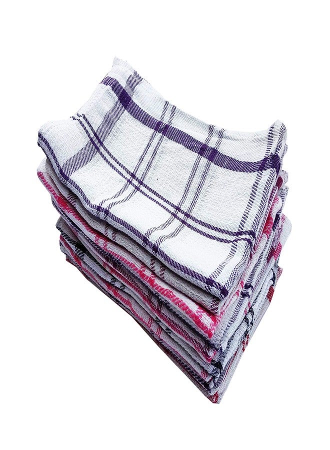 Space Fly Multipurpose Highly Absorbent Cotton Cleaning Cloth for Kitchen (Big Size, Multicolor) -10 Piece - Image 1