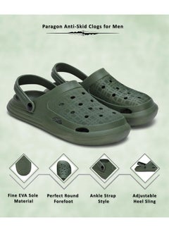 Paragon PARAGON K10914G Stylish Clogs For Men | Water Ressistant, Lightweight, Comfortable, Durable Clogs with Adjustable Heel Strap | Easy Wash | Ideal for Outdoor Use  - Image 4