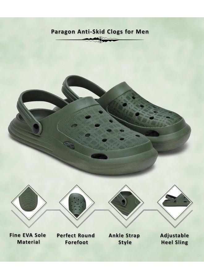 Paragon - PARAGON K10914G Stylish Clogs For Men | Water Ressistant, Lightweight, Comfortable, Durable Clogs with Adjustable Heel Strap | Easy Wash | Ideal for Outdoor Use - Image 1