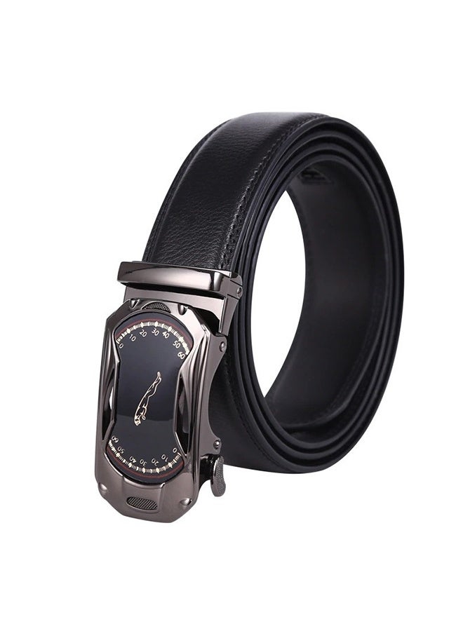 JCB CHIC أحزمة رجالية رياضية عصرية بإبزيم أوتوماتيكي من الجلد الطبيعي للرجال الجينز عالي الجودة حزام خصر رجالي قابل للتعديل لتناسب السطح الأملس حزام بإبزيم للجينز والسراويل حزام عريض - Image 1