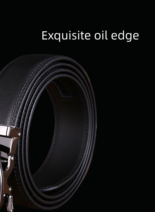 JCB CHIC أحزمة رجالية رياضية عصرية بإبزيم أوتوماتيكي من الجلد الطبيعي للرجال الجينز عالي الجودة حزام خصر رجالي قابل للتعديل لتناسب السطح الأملس حزام بإبزيم للجينز والسراويل حزام عريض - Image 4