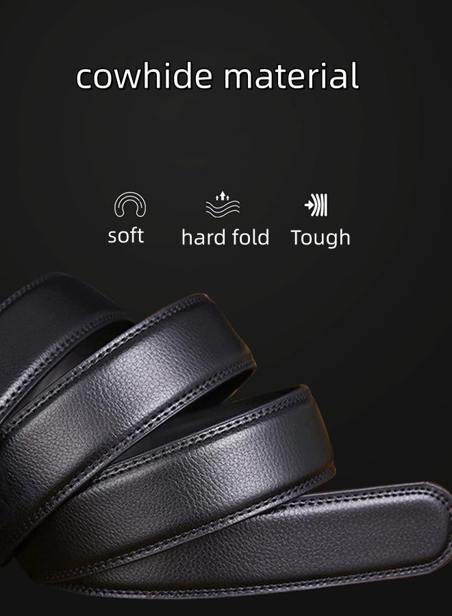 JCB CHIC أحزمة رجالية رياضية عصرية بإبزيم أوتوماتيكي من الجلد الطبيعي للرجال الجينز عالي الجودة حزام خصر رجالي قابل للتعديل لتناسب السطح الأملس حزام بإبزيم للجينز والسراويل حزام عريض - Image 2