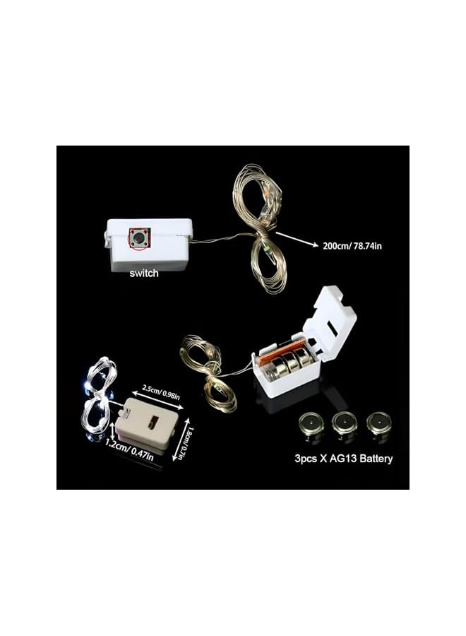 The Bros Fairy String Lights16.6Ft/5M 50LED Firefly String Lights for Garden Home Party Wedding Festival Decorations Crafting Battery Operated Lights,Warm White (5 m) - Image 3