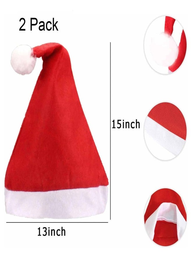 Ascension 2pcs Christmas Santa Claus Hat/Santa Claus Cap Merry Christmas Hat Pony Tail Cap for Christmas/Xmas Party Celebration for Kids Adults - Image 4