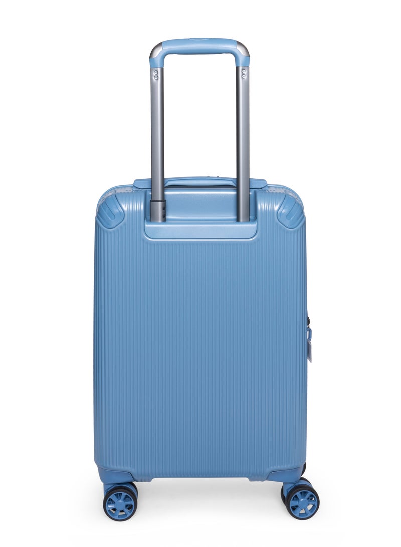 GIORDANO Giordano TitanX 20-Inch Carry-On Cabin Luggage – Front Opening Hard Shell Trolley Bag with Laptop Compartment, Secure Lock, Expandable Spinner Wheels, Lightweight Business Travel Luggage – Blue - Image 3