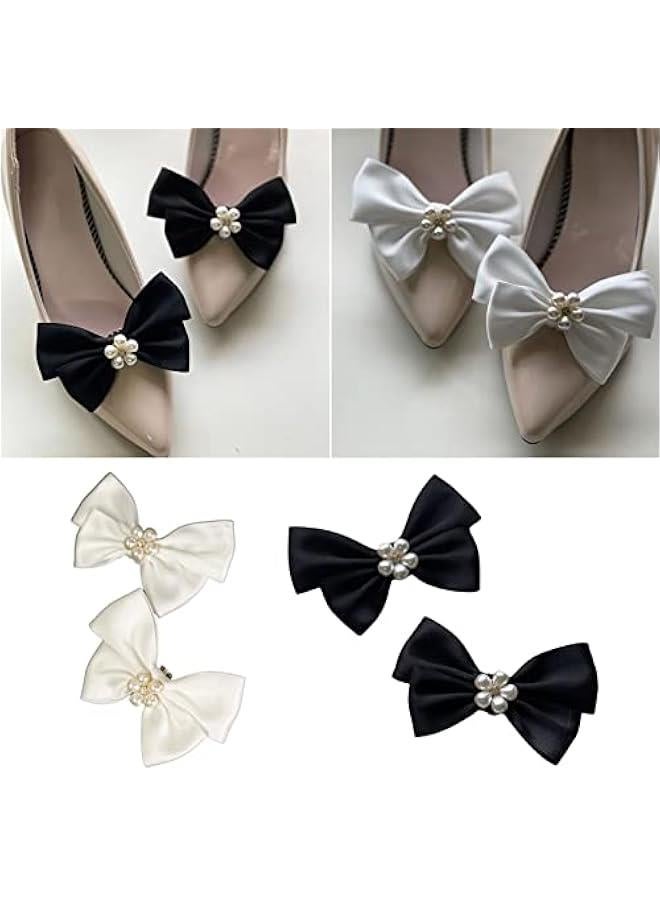 Elegant Bow Shoe Clips for Flats Pumps Decorative Shoe Accessories Clips Women Wedding Party Shoe Decorations Clips - Image 4