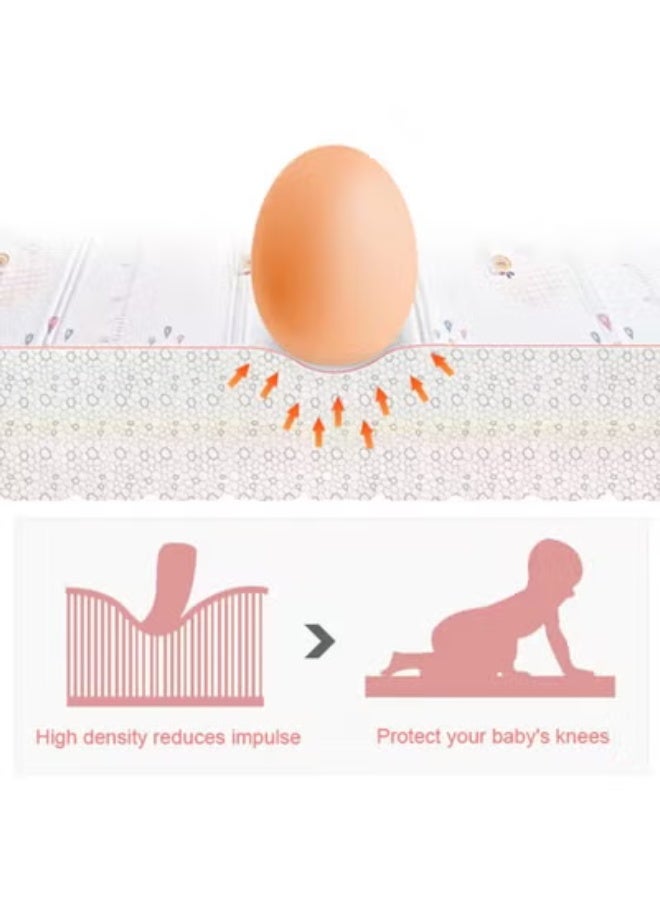 طفل نقي سجادة لعب للأطفال، 200 * 180 * 1.5 سم، مقاومة للماء، غير قابلة للانزلاق، سجادة لعب كبيرة قابلة للعكس، سجادة زحف، سجادة لعب ناعمة للغاية للأطفال للعب أو التخييم، غرفة النوم، غرفة المعيشة، منطقة السجاد (الأسد والفيل) - Image 5