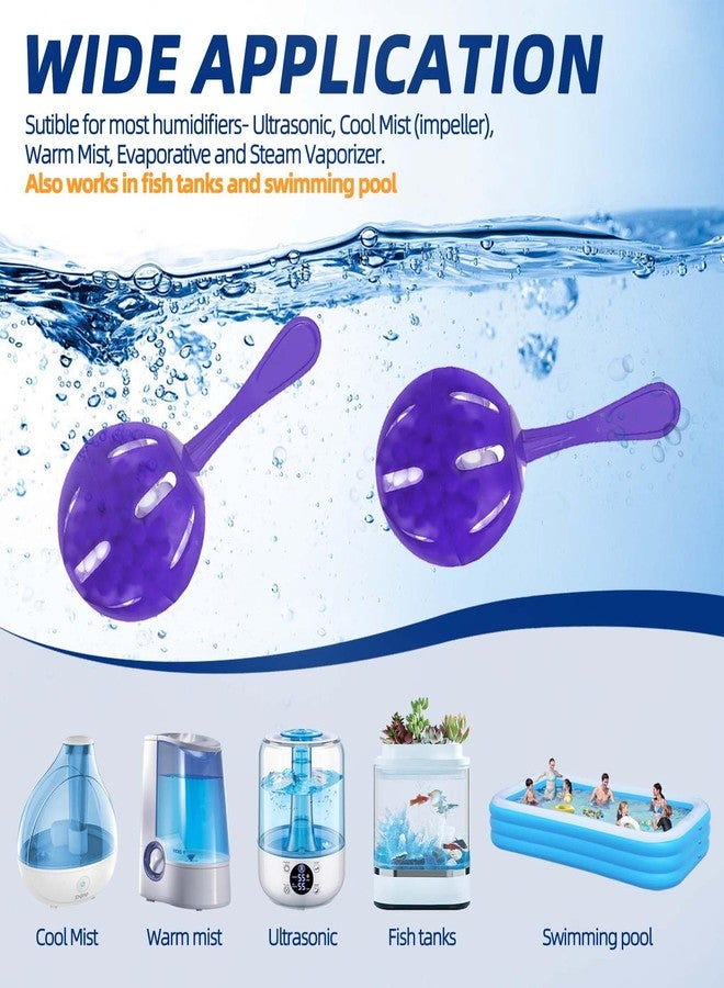 ADDFRESH Top-Fill Humidifier Cleaner Ball, Tank Cleaning Cartridge, Purifies Water and Eliminates Mineral Build-up, 12 Pack, Purple - Image 4