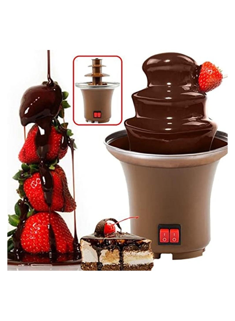 SOSEKO Chocolate Fountain Machine 3 Tier Stainless Steel Fondue Heat And Motor Controls Electric - Image 1