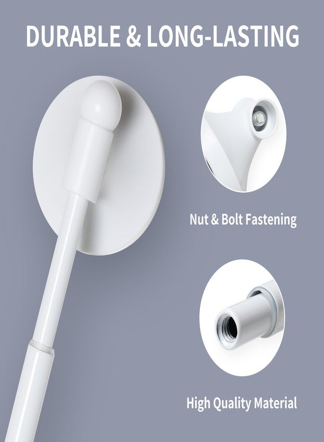 INSFITY Heavy Duty Magnetic Curtain Rods for Metal Door (16-28" Pack 2 White) Magnetic Cafe Curtain Rod with Strong Magnet & Suction-Cup (Patent Pending) - Image 5