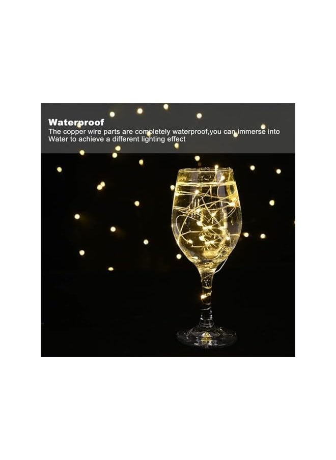 The Bros Fairy Lights Battery Operated, 16 Pack 10ft 30 LED Mini String Lights, Waterproof Silver Wire Firefly Starry Lights, Twinkle Light Indoor for DIY Wedding Party Bedroom Patio, Warm White  - Image 5