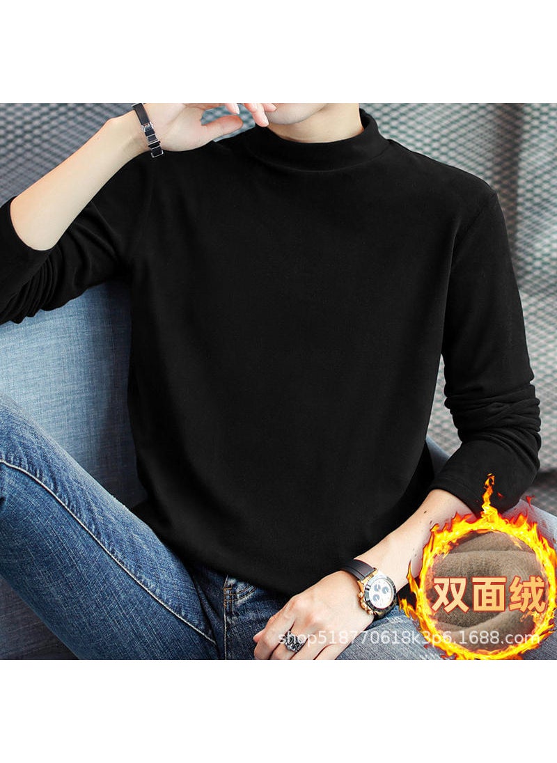 Generic Develvet constant temperature thermal underwear fleece-lined thickened inner mens bottoming shirt half turtleneck long sleeve T-shirt autumn clothes Winter Coffee  - Image 5