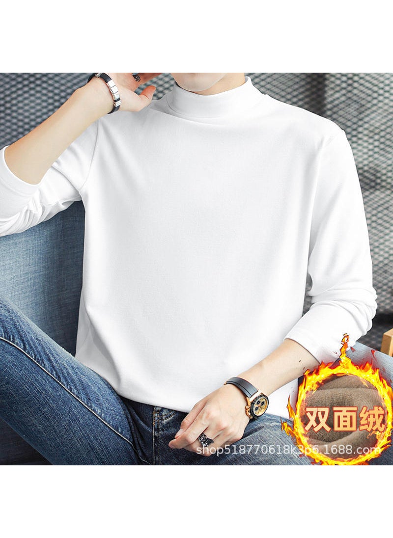 Generic Develvet constant temperature thermal underwear fleece-lined thickened inner mens bottoming shirt half turtleneck long sleeve T-shirt autumn clothes Winter Coffee  - Image 4