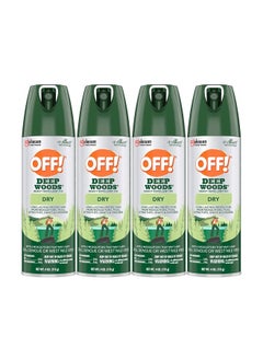 Deep Woods Insect Repellent Aerosol, Dry, Non-Greasy Formula, Bug Spray with Long Lasting Protection from Mosquitoes, 4 Oz, 4 Count