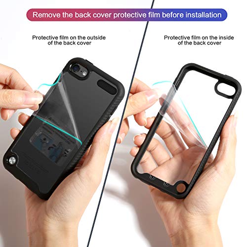 IDweel for iPhone SE 2020 Case,for iPhone 8 & 7 & SE 2022 Case(SE 2nd/3rd),Slim Fit Full-Body Shock Absorption Sturdy Cover with Build in Screen Protector Heavy Duty Shock Resistant Hard Cover,Black - Image 3