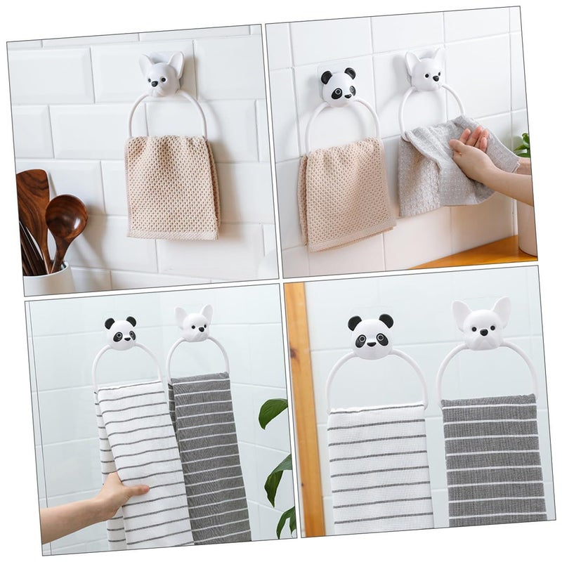 Wall Mounted Cartoon Towel Ring Holder For Bathroom Kitchen Lightweight - Image 3