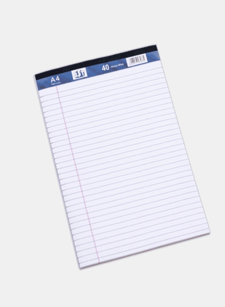 Al-Okily A4 White Colour NotePad 40 Sheets