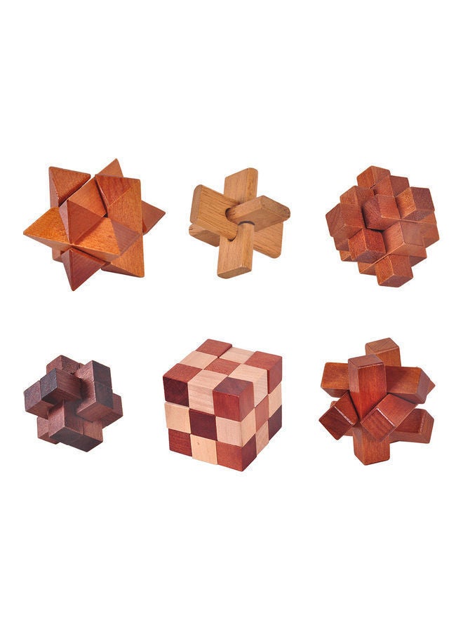 NIBEMINENT 6-Piece Kong Ming Luban Lock Puzzle Toy Set  - Image 4