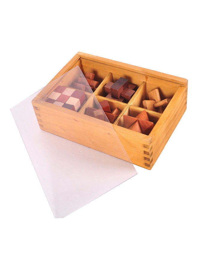 NIBEMINENT 6-Piece Kong Ming Luban Lock Puzzle Toy Set  - Image 2