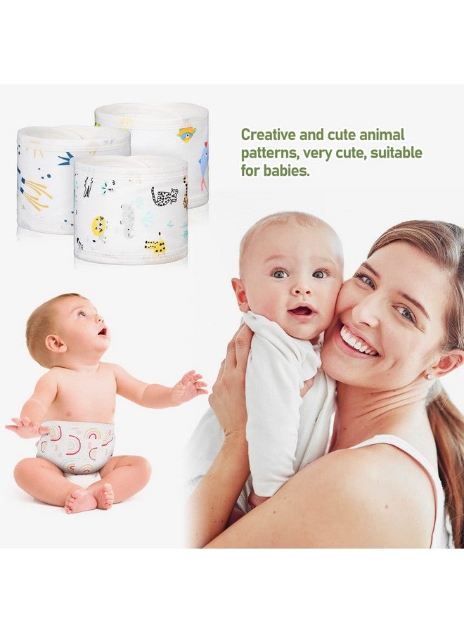 Healifty 8 Pcs Cartoon Cotton Baby Infant Umbilical Cord Belly Bands Baby Belly Protector Soft Newborn Navel Belt for 0-12 Months Babies, 8 Styles - Image 2