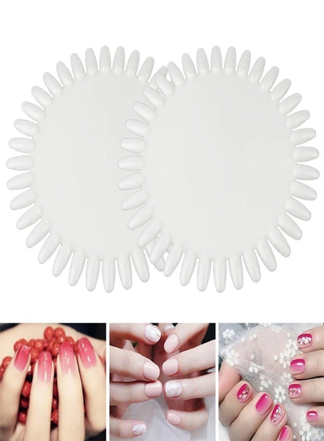 BOZLIN 10 Pallete 20 Tips in 1 board for Nail Art Design Pattern Practice and (Natural) Natural (Pack of 10) - Image 3
