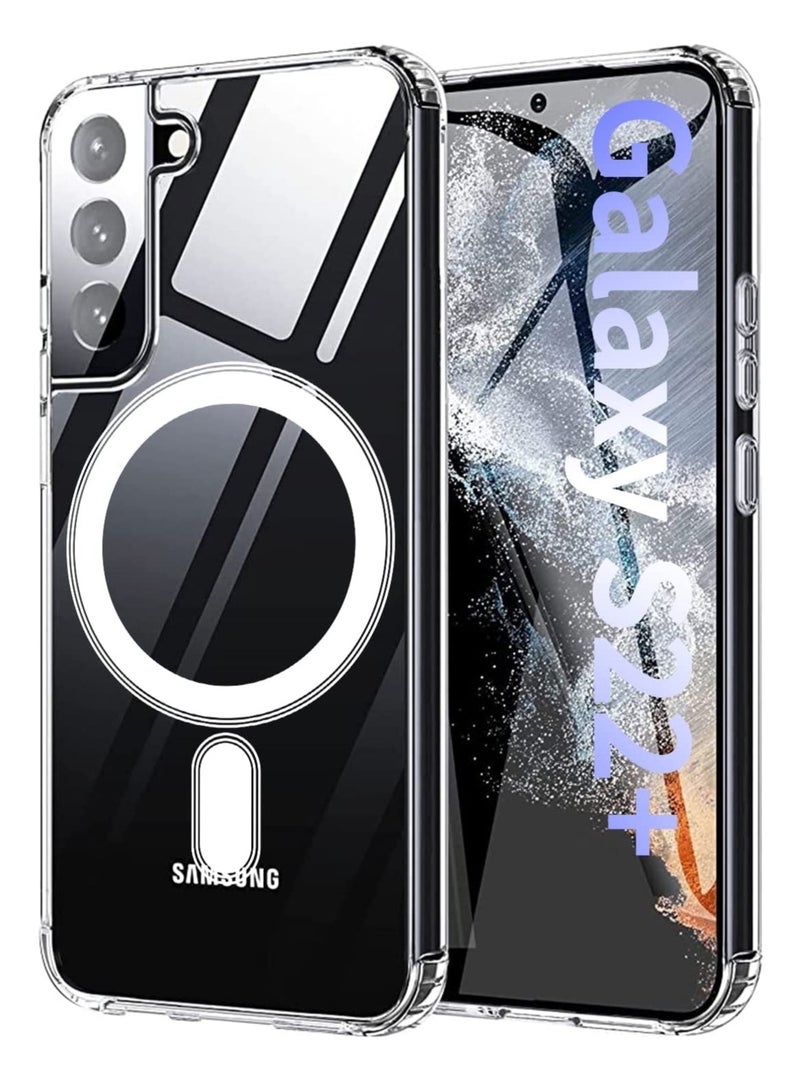 DUSALA S22 Plus Case Clear Cover for Samsung Galaxy S22+ with Support Ma-g-safe Charger Charging Ultra-Thin Shockproof and Transparent Non-yellowing Case for S22+ 6.6 Inch 2022 - Image 1