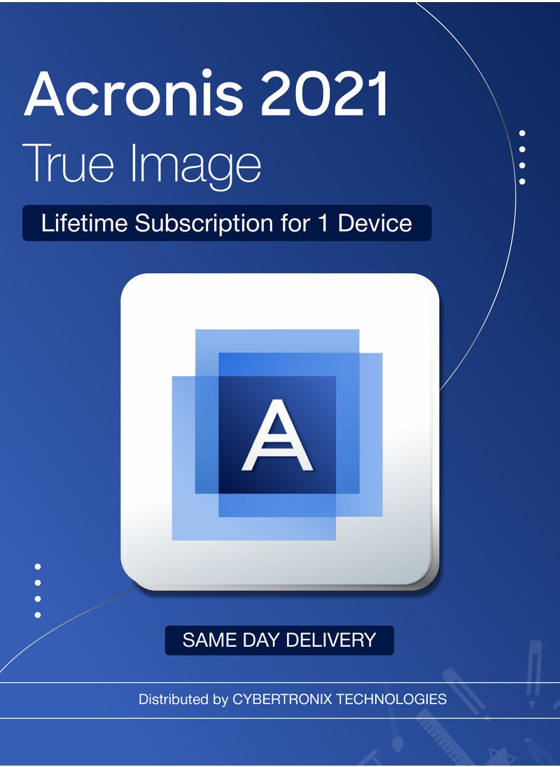 Acronis  - Acronis True Image 2021 Key | Lifetime Subscription for 1 Device | Digital License | SAME DAY DELIVERY - Image 1