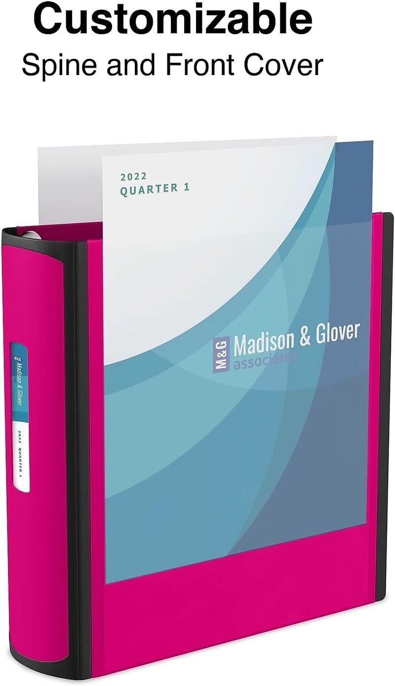 Staples 3-Inch D-Ring Heavy Duty Binder - Pink, Holds 600 Sheets, 3-Ring View, School Organization, Durable for Documents - Image 3