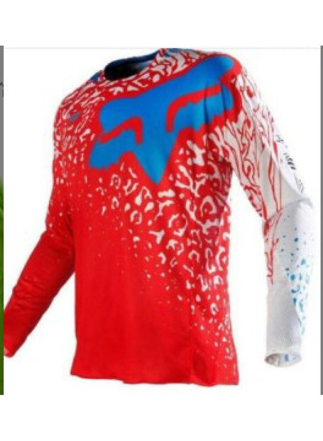 Summer Fox Print Downhill Suit Bicycle Riding Wear Breathable Long Sleeve Men's Off-road Motorcycle Racing Suit
