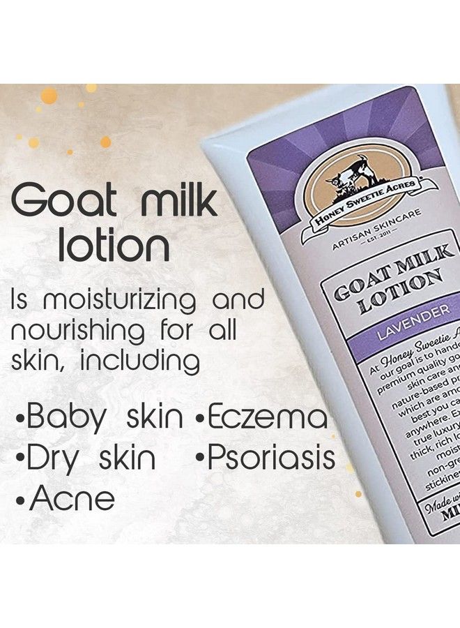 Honey Sweetie Acres Goat Milk Lotion Cruelty Free Goat Milk Body Lotion 4 Ounce Premium Hydrating Goat Milk Lotion For Women Great Moisturizing Goat Milk Lotion (Lavender)  - Image 4