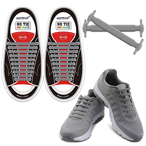 HOMAR No Tie Shoelaces for Kids and Adults Stretch Silicone Elastic No Tie Shoe Laces - Image 1