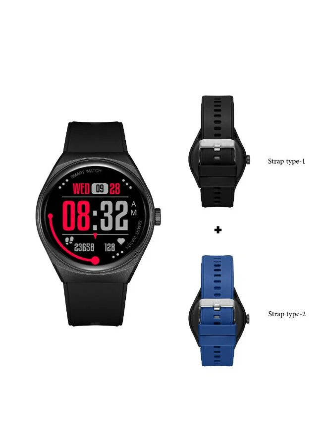 KENNETH SCOTT Kenneth Scott KG10SE-XSBBL Unisex Smart Display Watch & Silicone Strap Black &Teal Blue