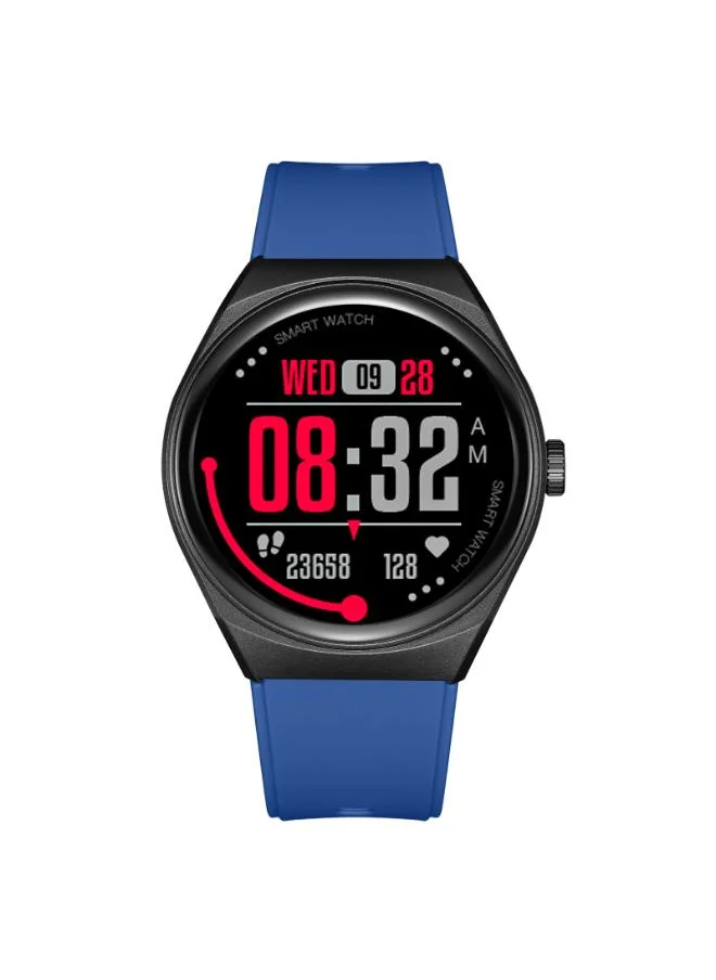 KENNETH SCOTT Kenneth Scott KG10SE-XSBBL Unisex Smart Display Watch & Silicone Strap Black &Teal Blue