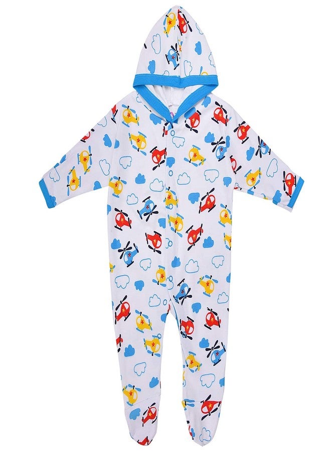 MAGIC TOWN Babyneeds New Born Baby Multi-Color Long Sleeve Cotton Sleep Suit Romper for Boys and Girls Set of 2 - Image 2