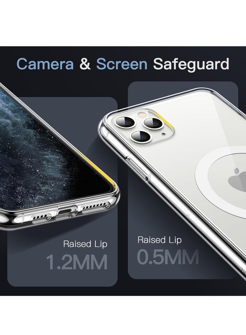 DUSALA IPhone 11 Pro Case Camera Control Compatible with MagSafe Shockproof Military-Grade Protection Magnetic Phone Case for iPhone 11 Pro Classic Hybrid Case Clear - Image 5
