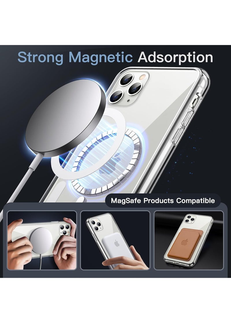 DUSALA IPhone 11 Pro Case Camera Control Compatible with MagSafe Shockproof Military-Grade Protection Magnetic Phone Case for iPhone 11 Pro Classic Hybrid Case Clear - Image 3