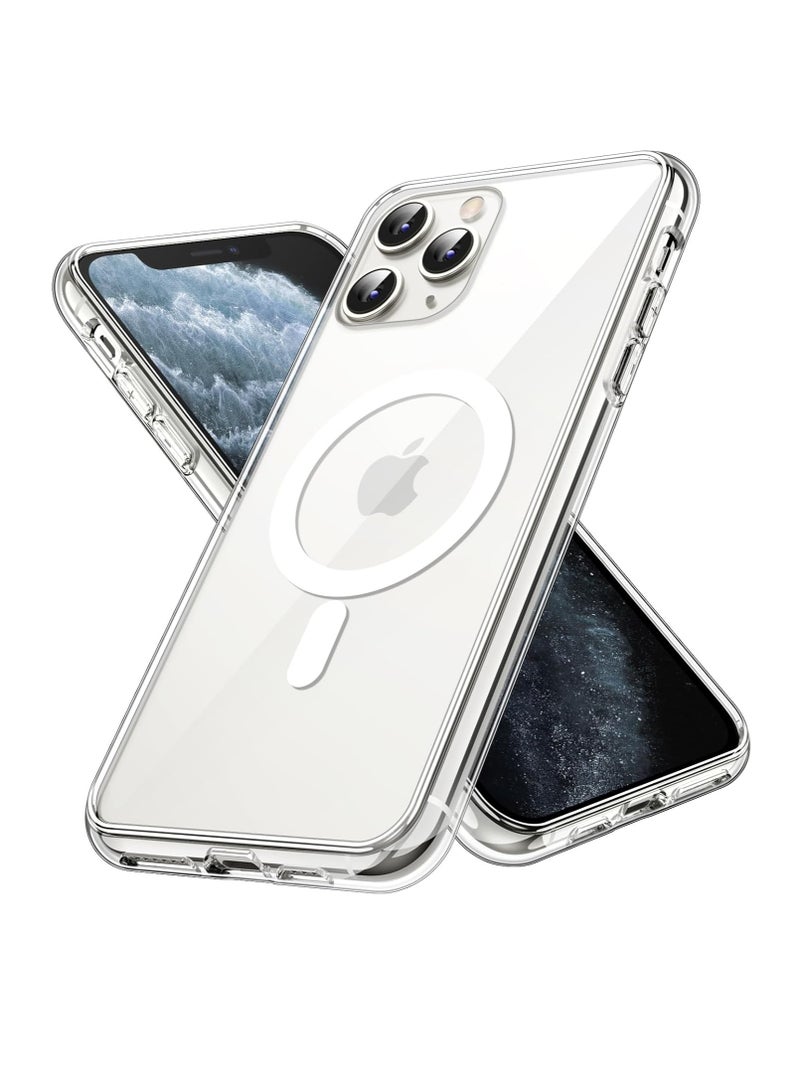 DUSALA IPhone 11 Pro Case Camera Control Compatible with MagSafe Shockproof Military-Grade Protection Magnetic Phone Case for iPhone 11 Pro Classic Hybrid Case Clear - Image 1