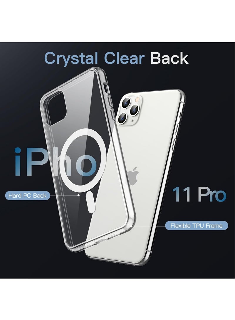 DUSALA IPhone 11 Pro Case Camera Control Compatible with MagSafe Shockproof Military-Grade Protection Magnetic Phone Case for iPhone 11 Pro Classic Hybrid Case Clear - Image 4