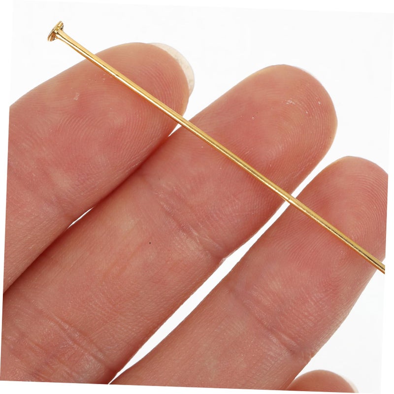 400pcs Golden Jewelry Making Pins Flat Head Beading Pins for DIY Craft Earring Bracelet - Image 3