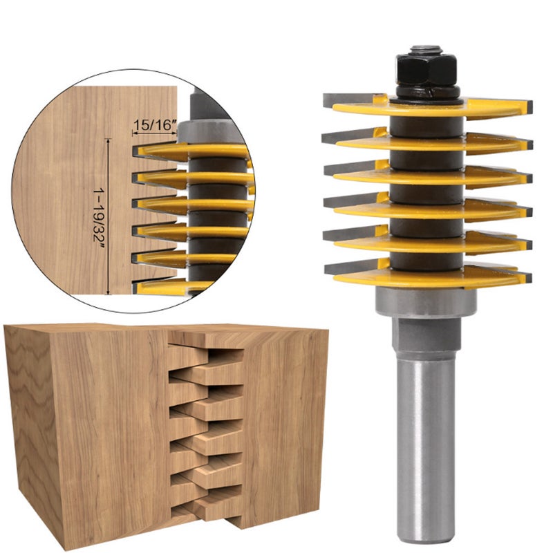 1/2 Inch Shank Finger Joint Router Bit Woodworking Milling Cutter with Bearing - Image 5