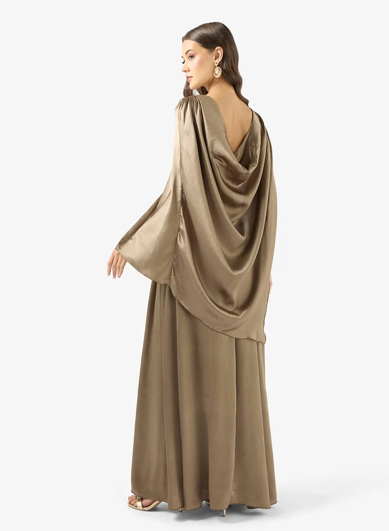 Golden Apple One Shoulder Maxi Dress