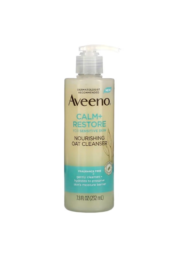 Aveeno Calm + Restore Nourishing Oat Cleanser Fragrance Free 7.8 fl oz 232 ml - Image 1
