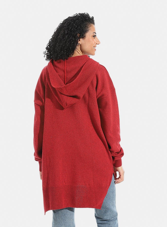 Andora Printed Long Sleeves Hoodie _ Red - Image 5