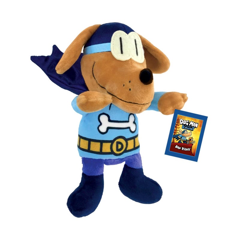 MerryMakers Dog Man Bark Knight Plush Toy, 9-Inch, from Dav Pilkey's Dog Man Book Series - Image 1