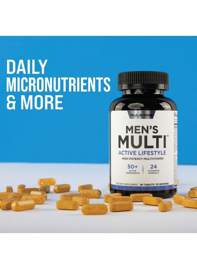 Rule 1 Proteins قواعد 1 للرجال - فيتامينات يومية للرجال، معادن أساسية، أطعمة فائقة، إنزيمات هضمية، أحماض أمينية، ومضادات أكسدة لدعم أنماط الحياة النشطة والصحة العامة (90 قرص، إمداد لمدة 30 يوم)  - Image 3