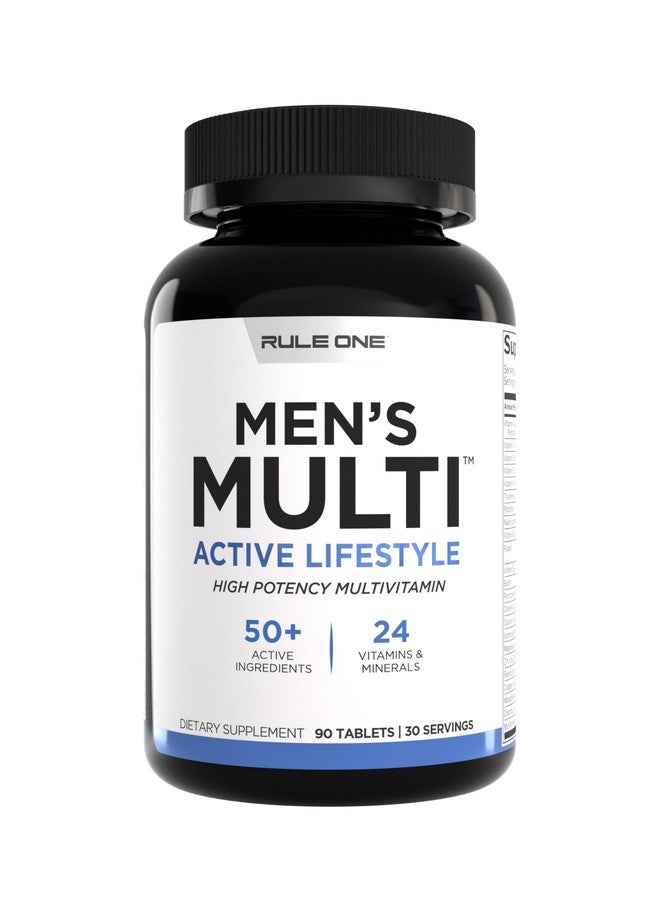 Rule 1 Proteins قواعد 1 للرجال - فيتامينات يومية للرجال، معادن أساسية، أطعمة فائقة، إنزيمات هضمية، أحماض أمينية، ومضادات أكسدة لدعم أنماط الحياة النشطة والصحة العامة (90 قرص، إمداد لمدة 30 يوم)  - Image 1