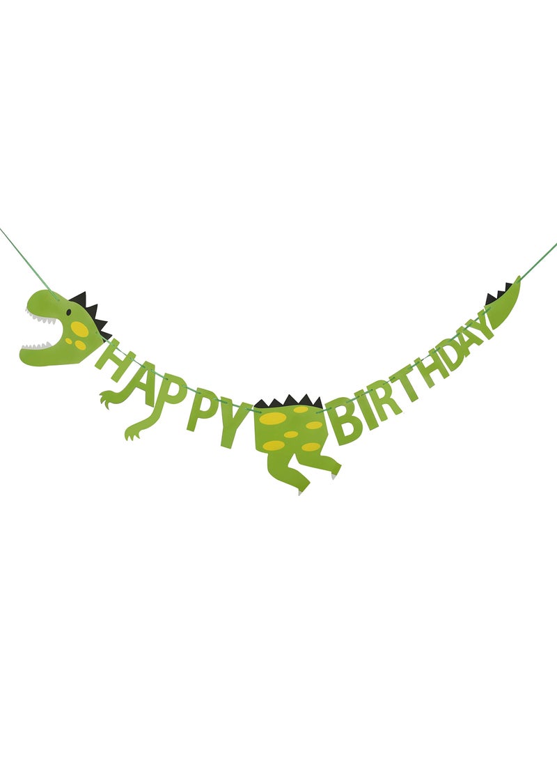 SOLARAE Birthday Banner, Dinosaur Theme, Happy Birthday Letter Banner, for Boys Girls Baby, Shower Party Decor, for Boys and Girls Birthday Decorations, Party Supplies - Image 1